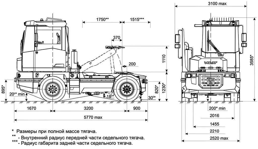 Тягач терминальный МЗКТ-730240 «Волат»